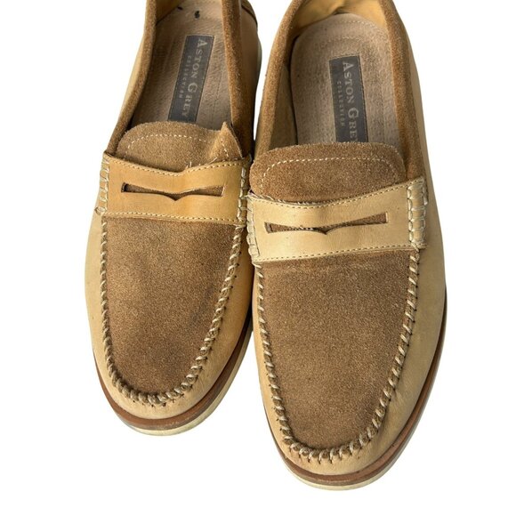 Aston Grey Collection Scadicci Penny Loafers Men’s size 8 Genuine Leather Upper - Picture 4 of 13